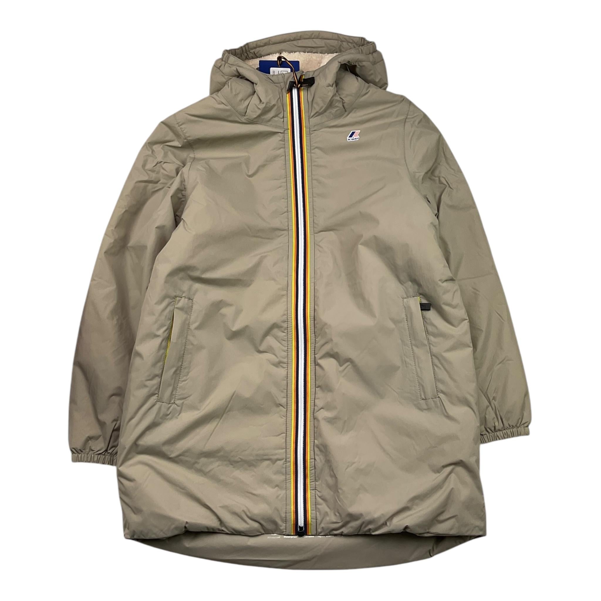 K-WAY giubbino tinta unita con zip e cappuccio Verde per Bambino K7142UW VERDE K-WAY