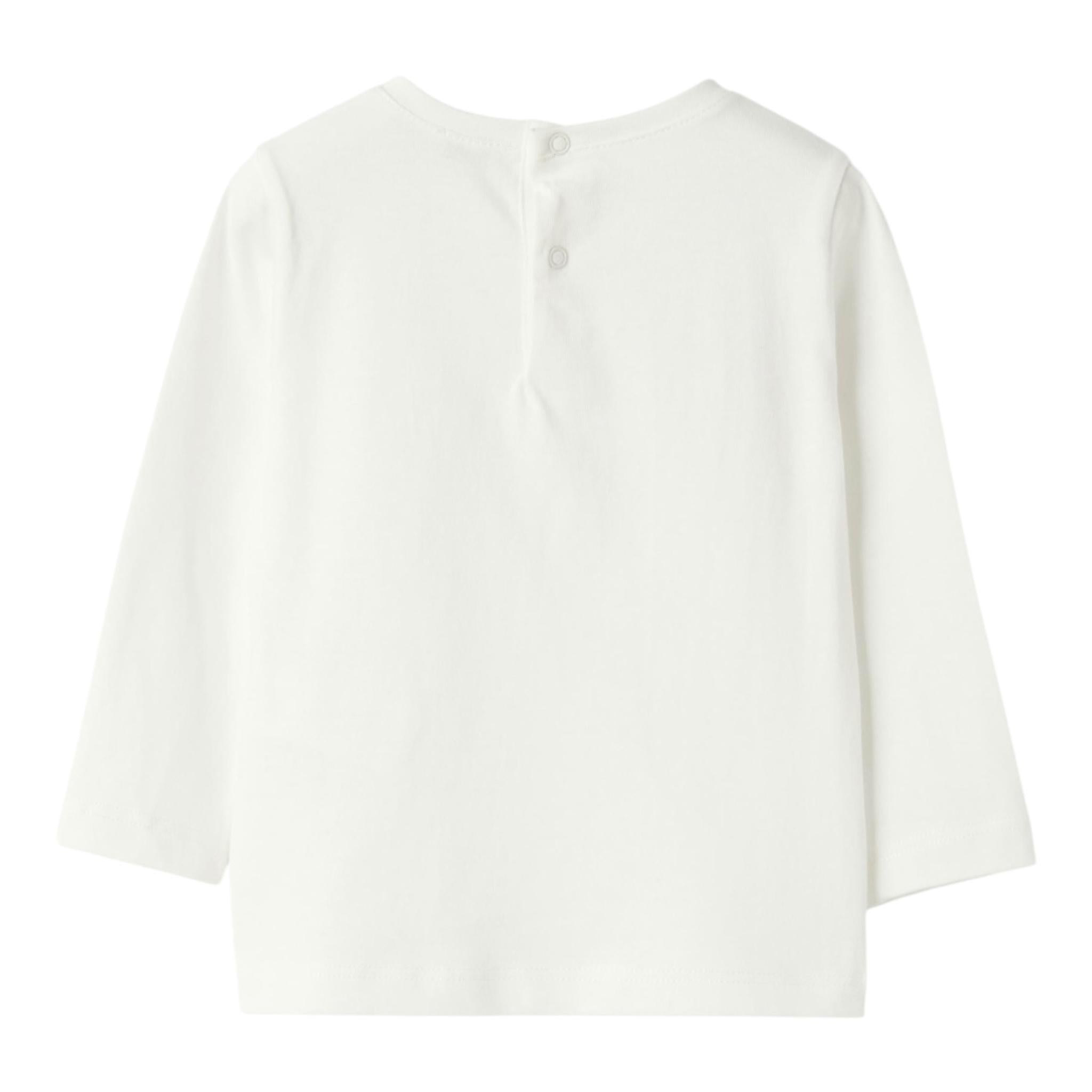 IL GUFO shirt girocollo tinta unita con stampa in contrasto Bianco per Bambina A24TA359MF002J BIANCO IL GUFO