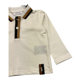 TRUSSARDI polo manica lunga tinta unita Bianco per Neonato TIA25072 BIANCO TRUSSARDI
