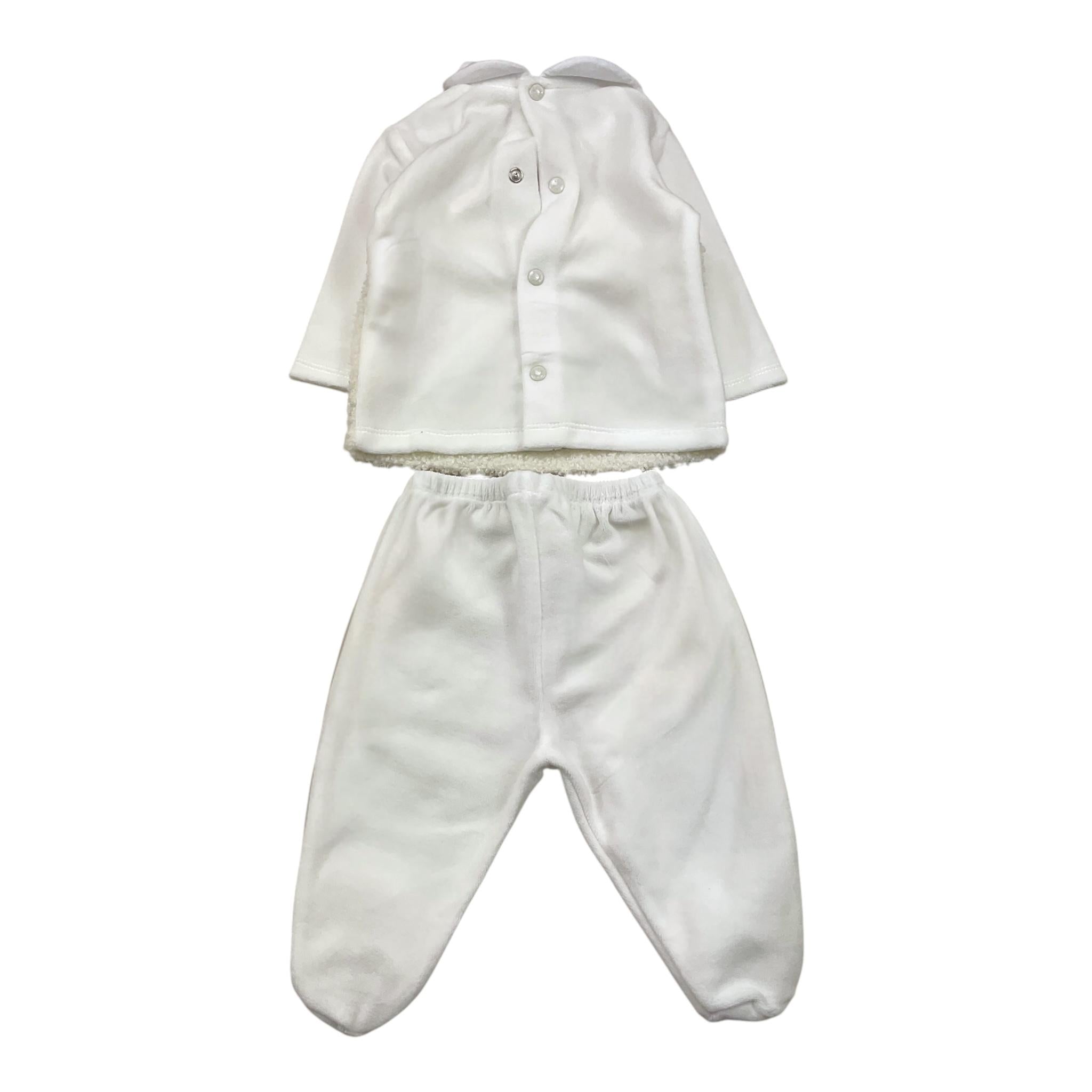 NINNAOH completo 2pz maglia-ghettina Bianco per Neonata I24226C BIANCO NINNAOH