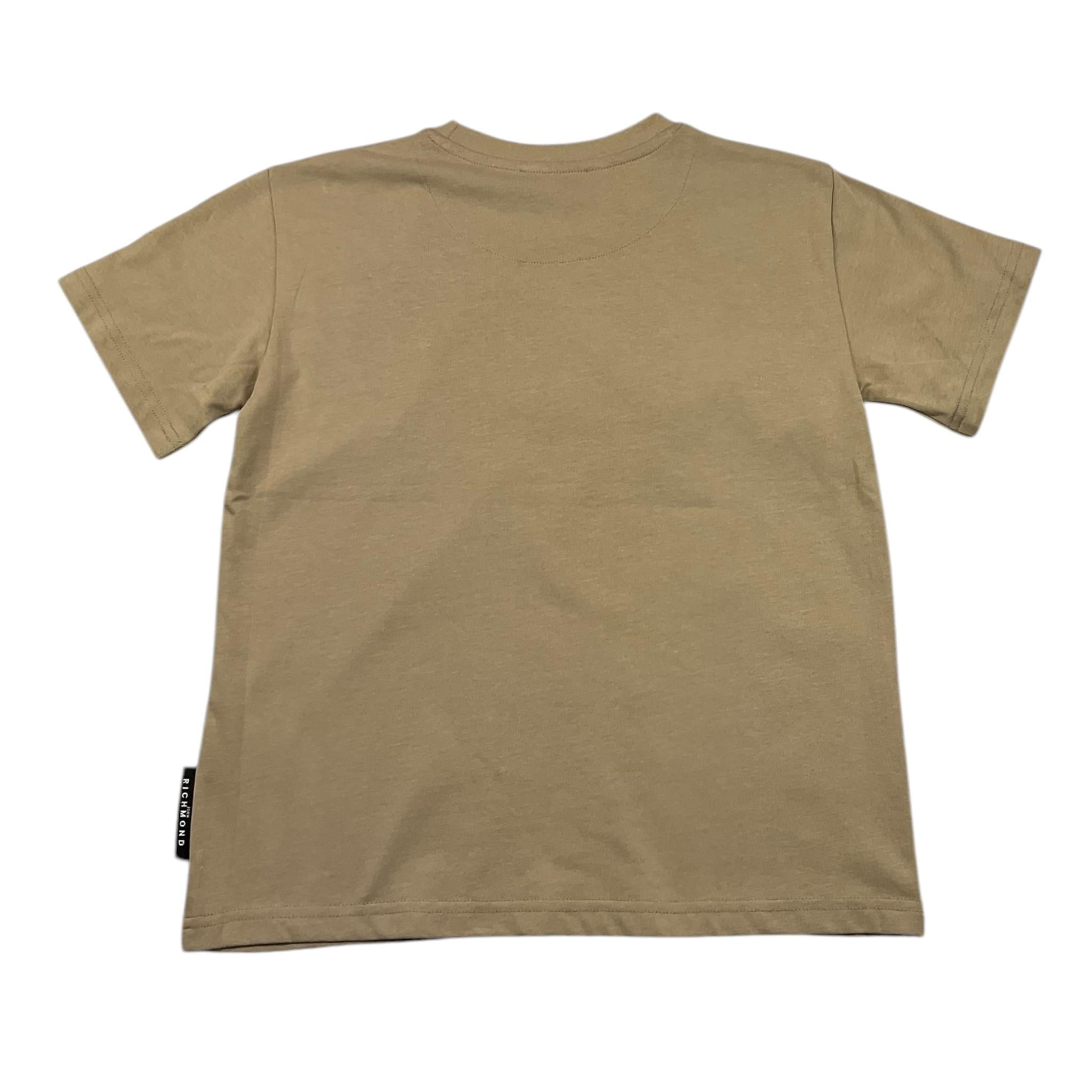 JOHN RICHMOND t-shirt girocollo tinta unita con stampa in contrast Beige per Bambino RBA25008TS BEIGE JOHN RICHMOND