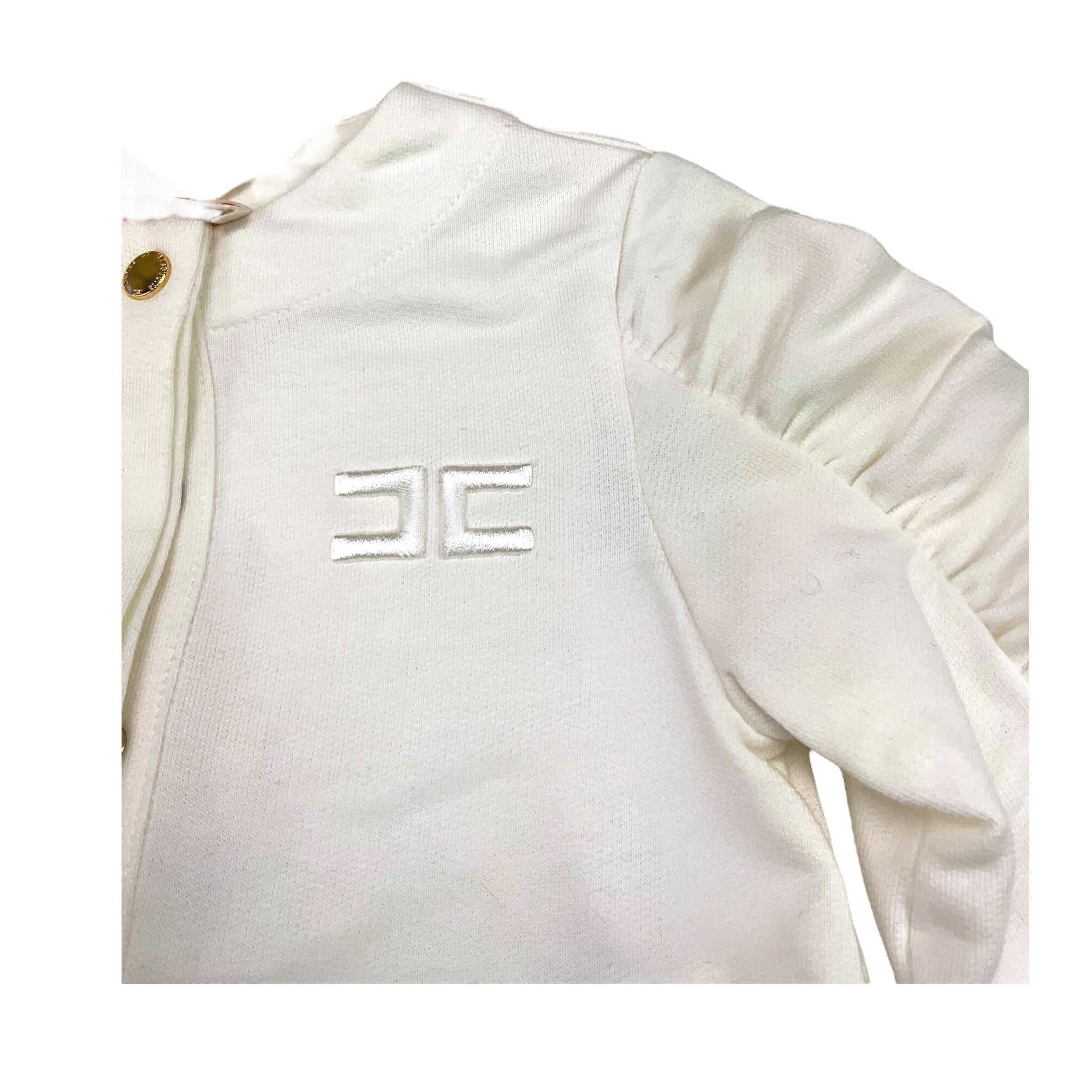 ELISABETTA FRANCHI completo 2 pezzi felpa-pantalone tinta unita Panna per Neonata ENCD092 PANNA ELISABETTA FRANCHI
