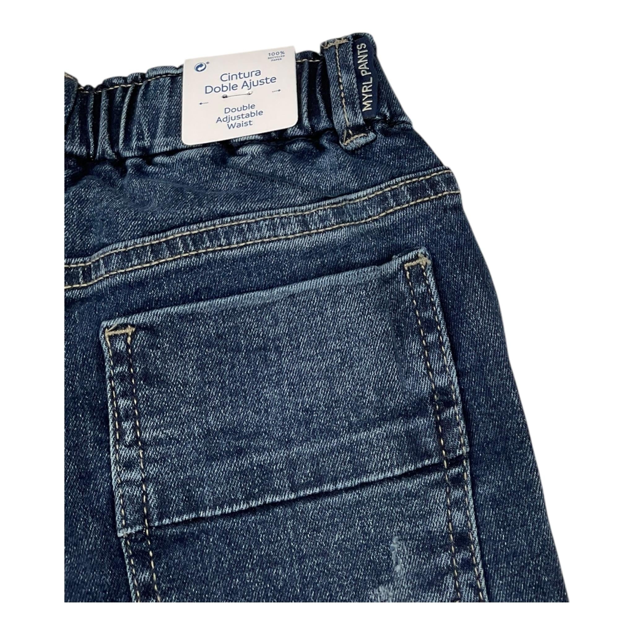 MAYORAL jeans tinta unita con elastico in vita Blu per Bambino 4538 BLU MAYORAL