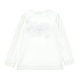 MONNALISA shirt girocollo tinta unita con stampa Bianco per Neonata 19B622 BIANCO MONNALISA