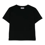 MOSCHINO t-shirt tinta unita girocollo Nero per Bambino HUM04Z NERO MOSCHINO