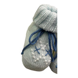 IVORY babbucce tintaunita con ricami Azzurro per Neonato 42461 AZZURRO IVORY