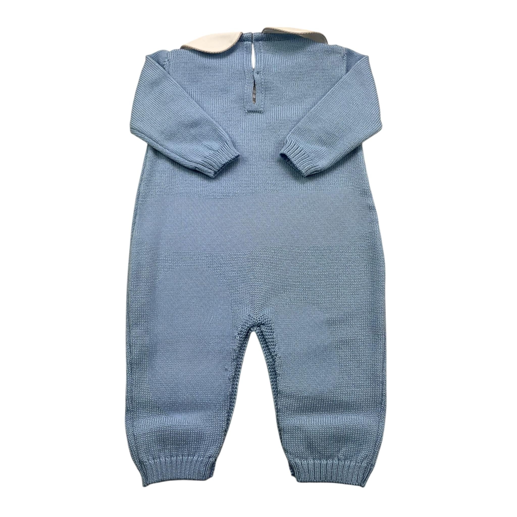 BABY LORD tutina manica lunga tinta unita cn babbucce Azzurro per Neonato 319 AZZURRO BABY LORD
