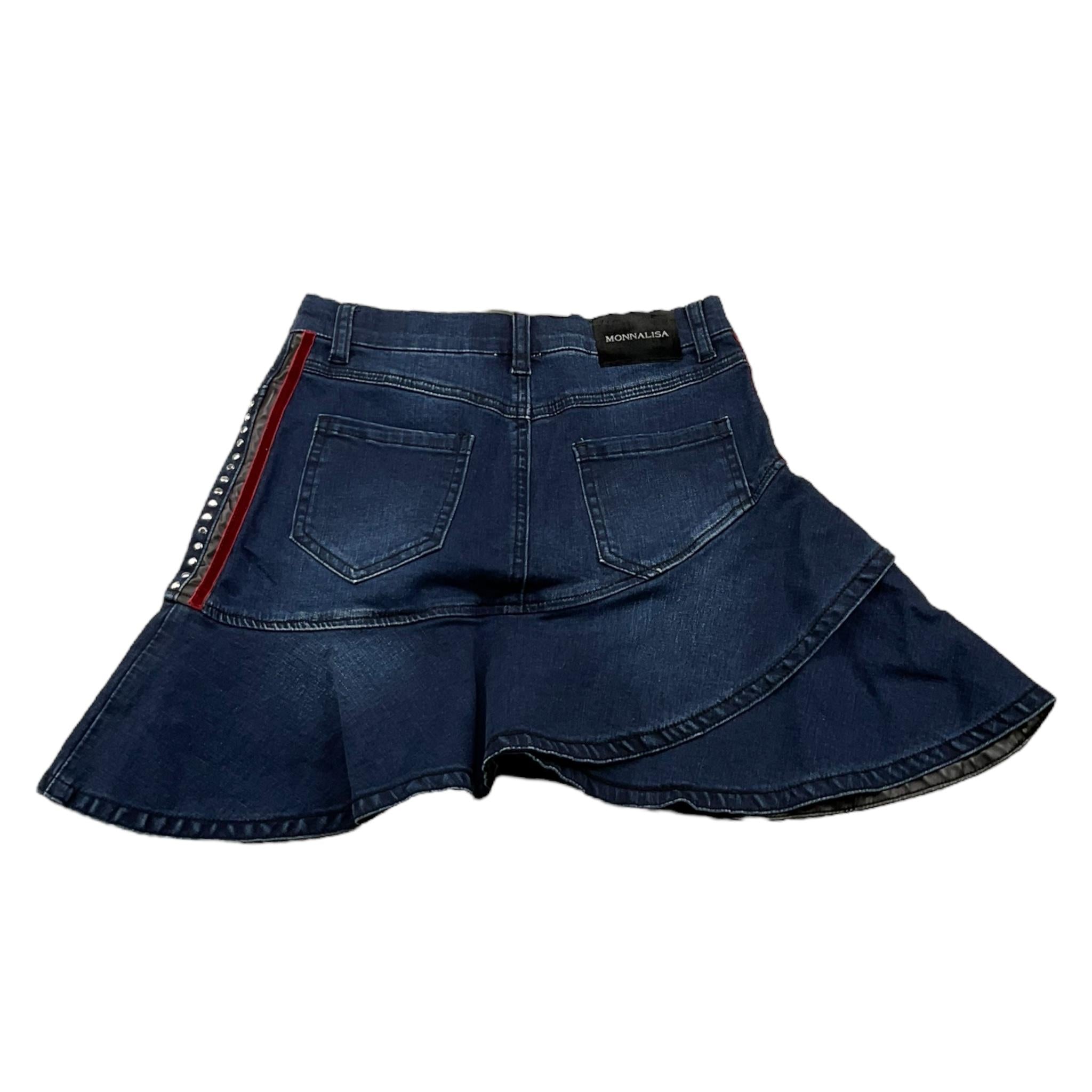 MONNALISA gonna in denim tinta unita Blu per Bambina 196702RA BLU MONNALISA