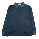 TRUSSARDI polo manica lunga stampa fantasia Blu per Bambino TBA25117 BLU TRUSSARDI