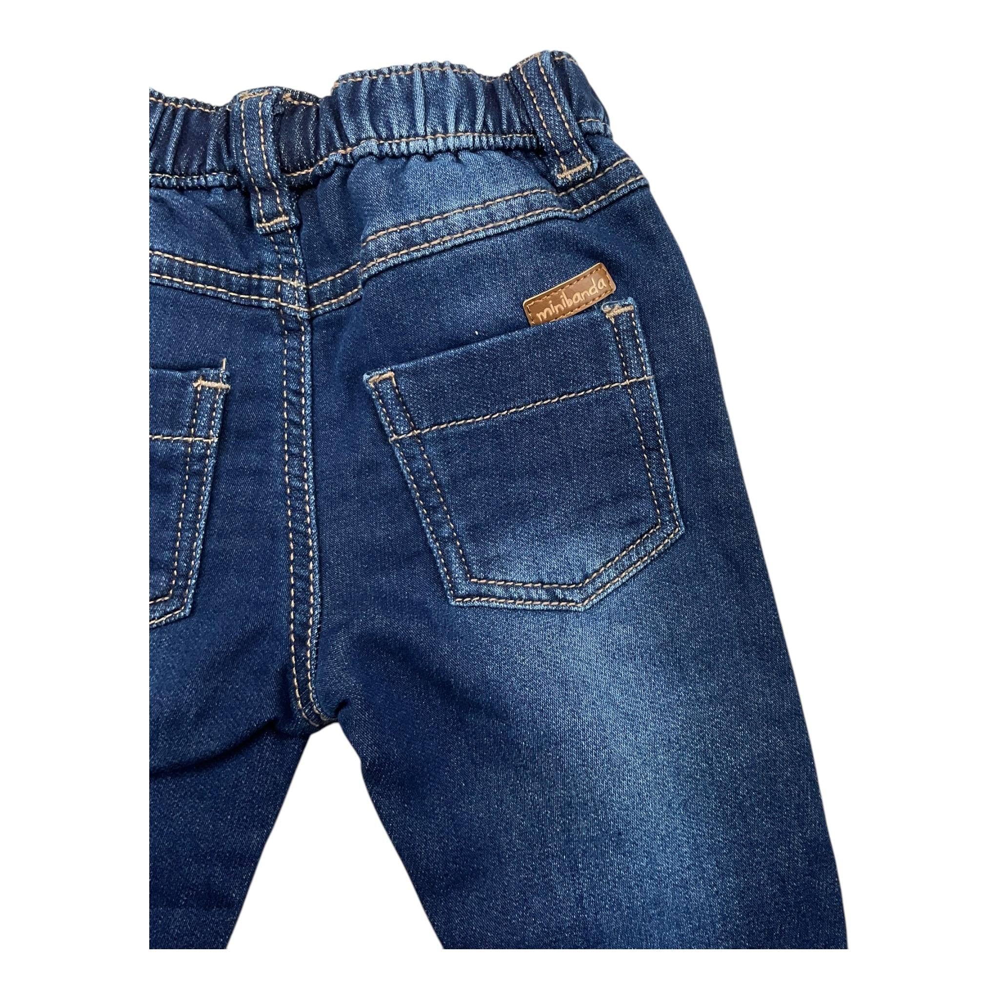 MINI BANDA jeans tinta unita con elastico in vita Blu per Neonato 3A624 BLU MINI BANDA
