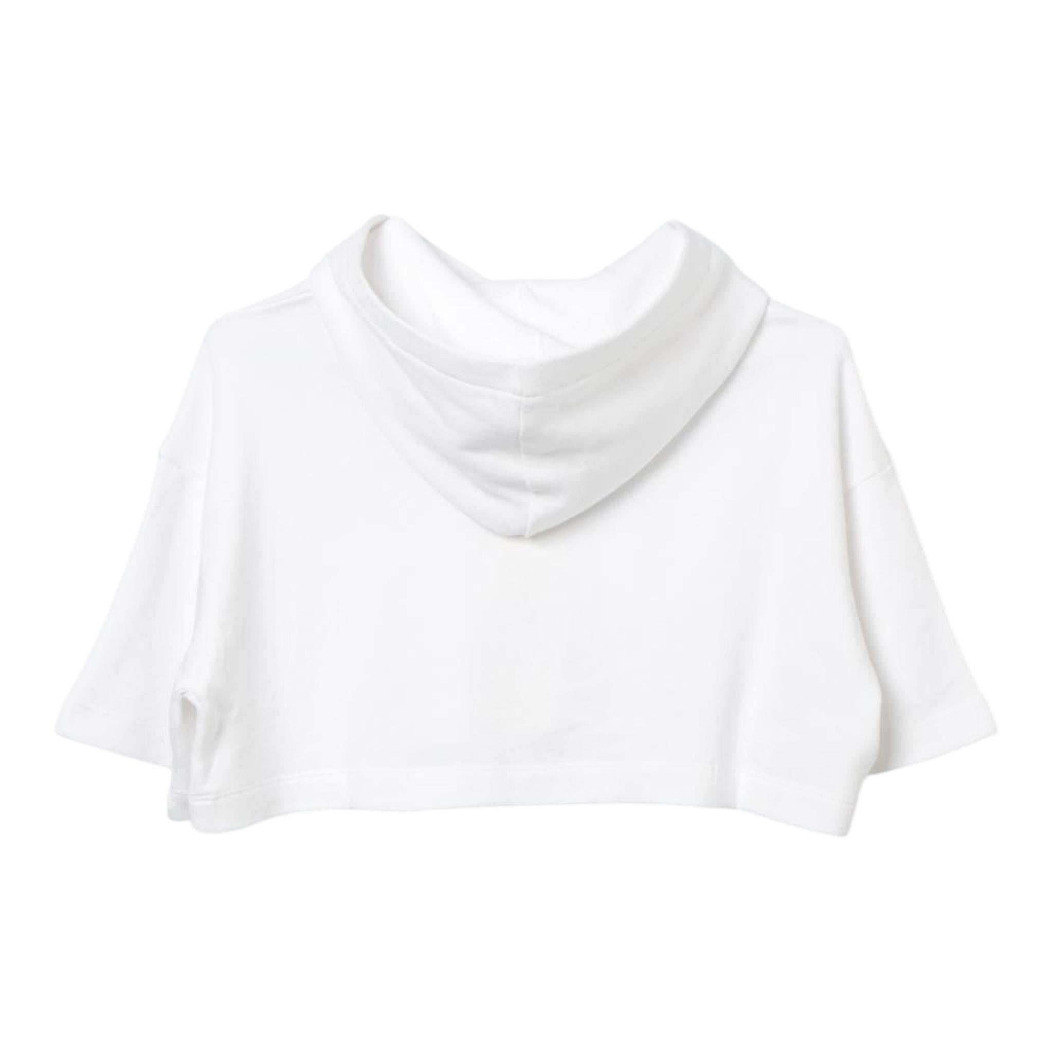 MARNI felpa tinta unita con cappuccio e stampa Bianco per Bambina M01040 BIANCO MARNI