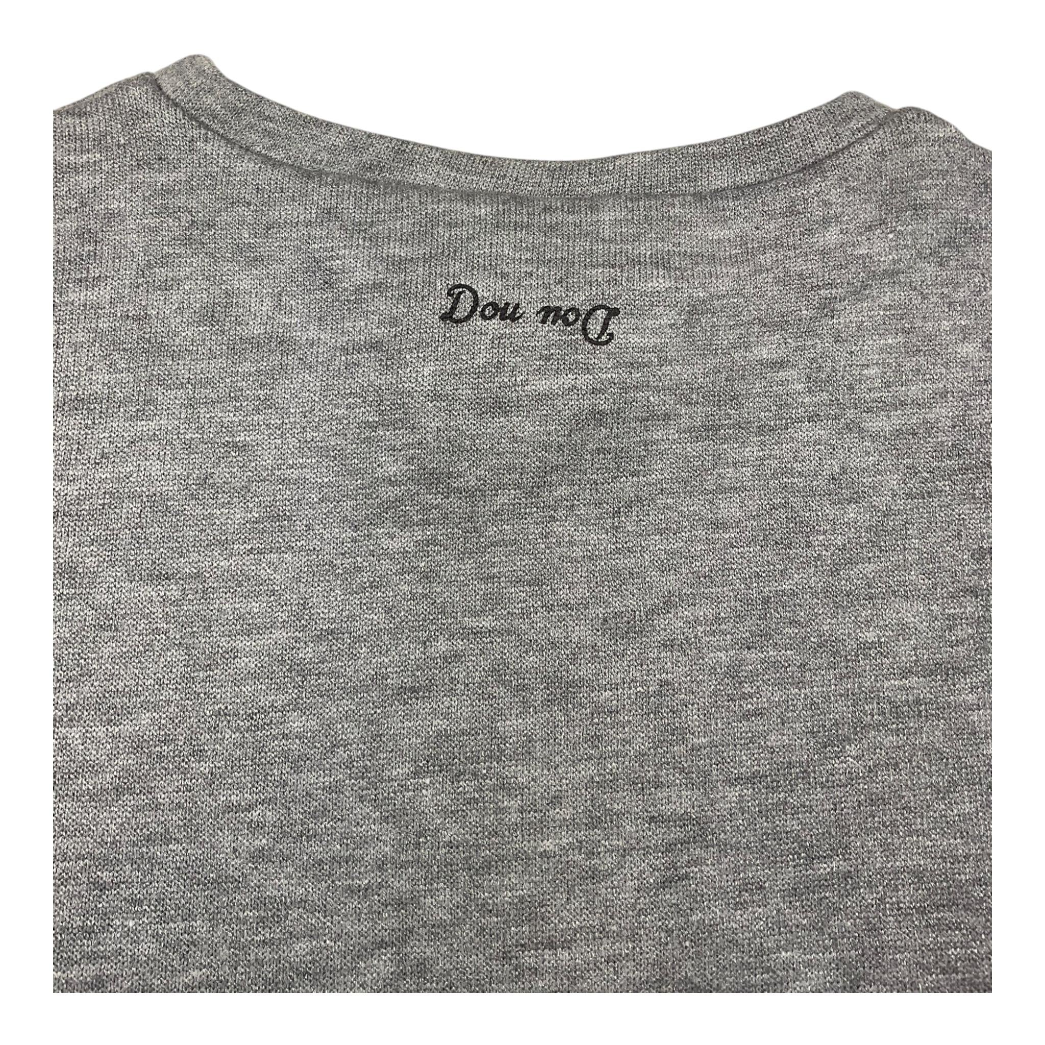 DOU DOU maglia girocollo tinta unita Grigio per Bambina DV4P40 GRIGIO DOU DOU