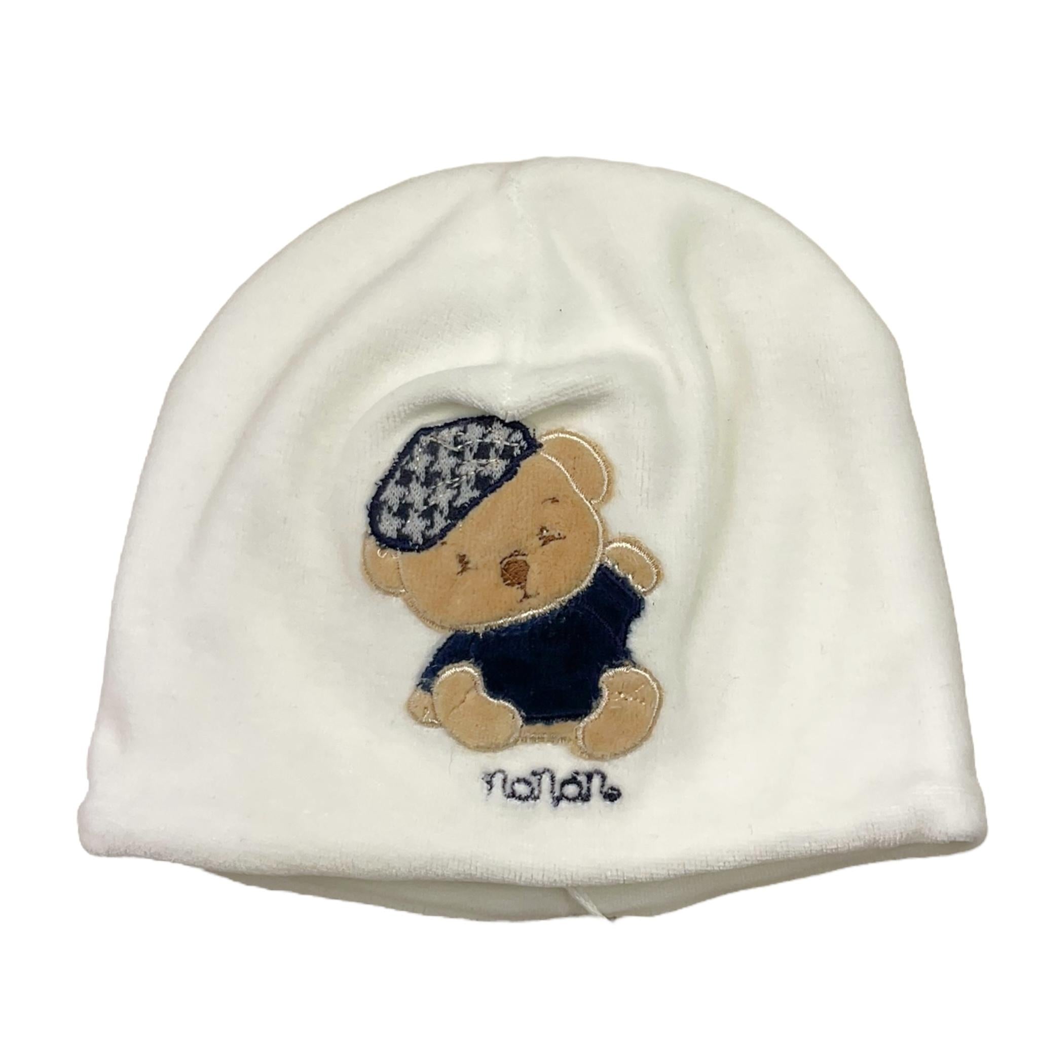 NANAN cappello tinta unita con stampa Bianco per Neonato I24113PCB BIANCO NANAN