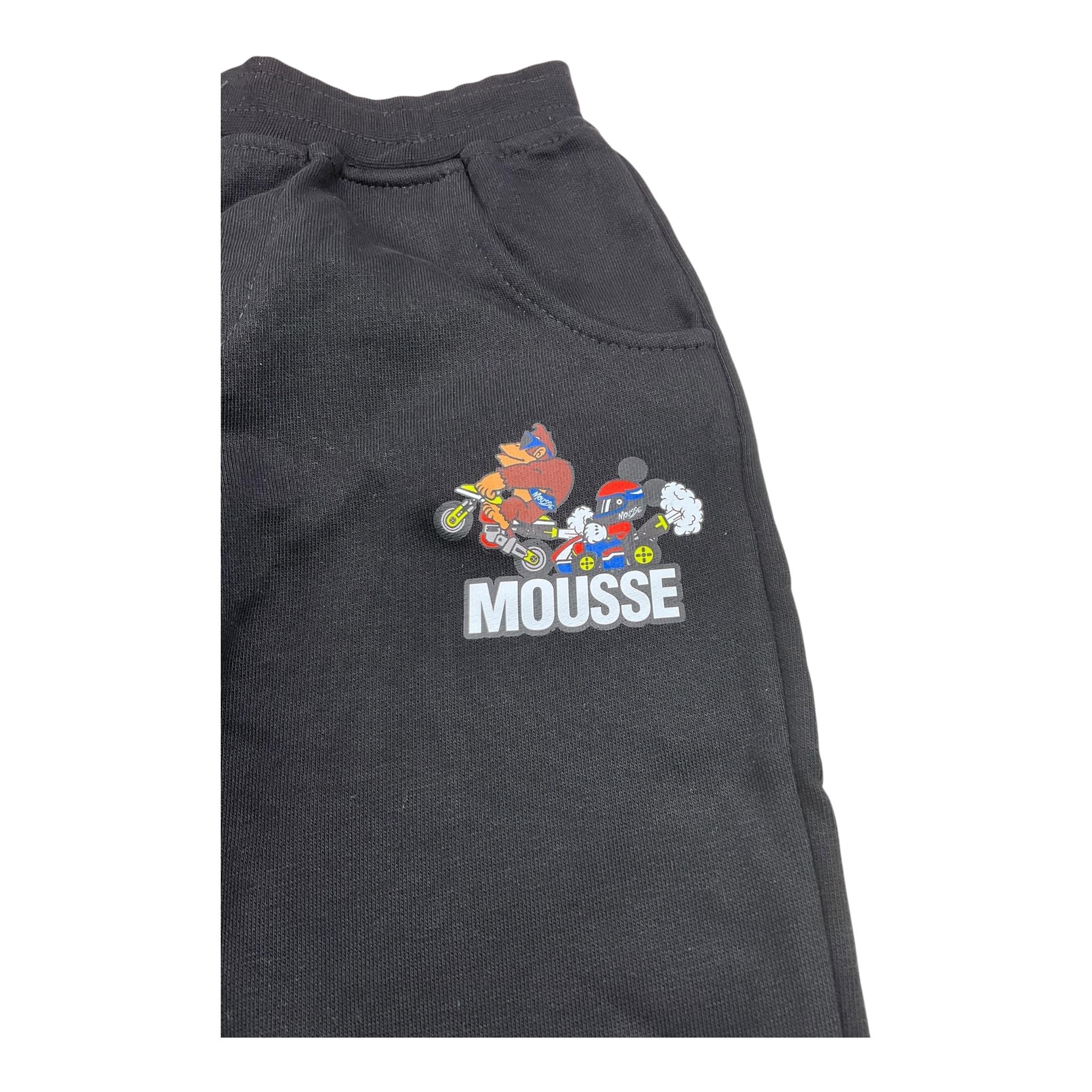 MOUSSE pantalone modello tuta tinta unita con stampa Nero per Bambino TURBORACEP NERO MOUSSE