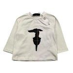 TRUSSARDI shirt girocollo tinta unita con stampa  Bianco per Neonato TIA25210 BIANCO TRUSSARDI