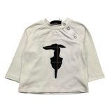 TRUSSARDI shirt girocollo tinta unita con stampa  Bianco per Neonato TIA25210 BIANCO TRUSSARDI