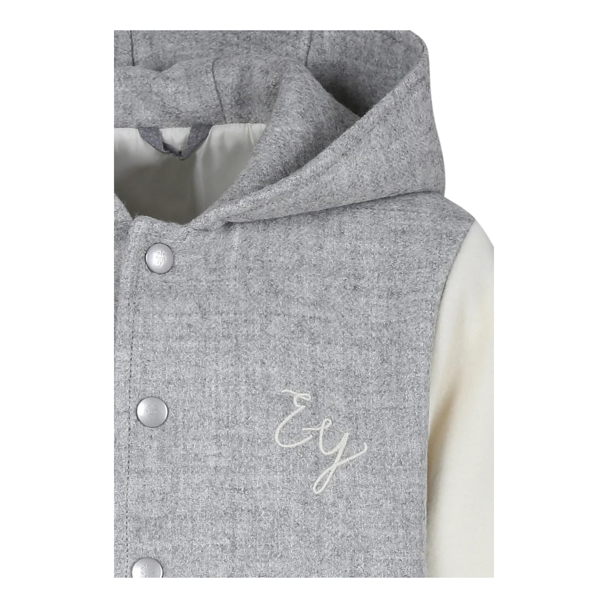 ELEVENTY giubbino tinta unita modello college con maniche in contrasto Grigio per Bambino EV2P47 GRIGIO ELEVENTY