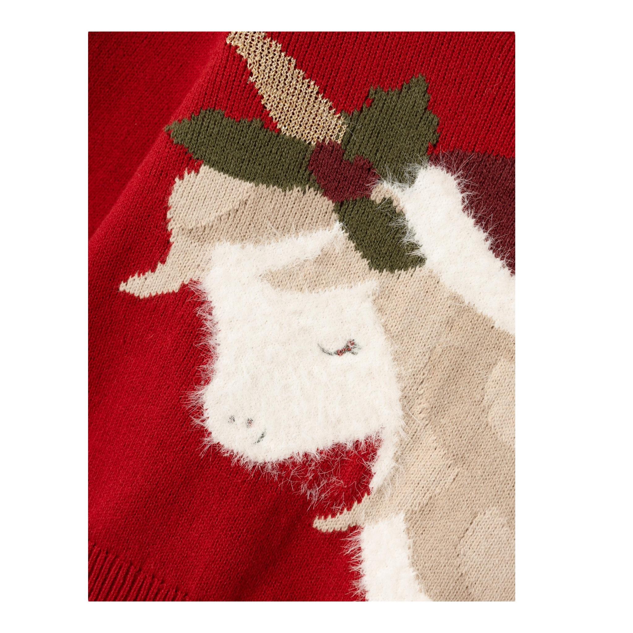NAME IT maglia girocollo tinta unita con ricami Rosso per Neonata 13222180 ROSSO NAME IT