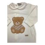 MARLU' tutina tinta unita con stampa Bianco per Neonato IB6114 BIANCO MARLU'