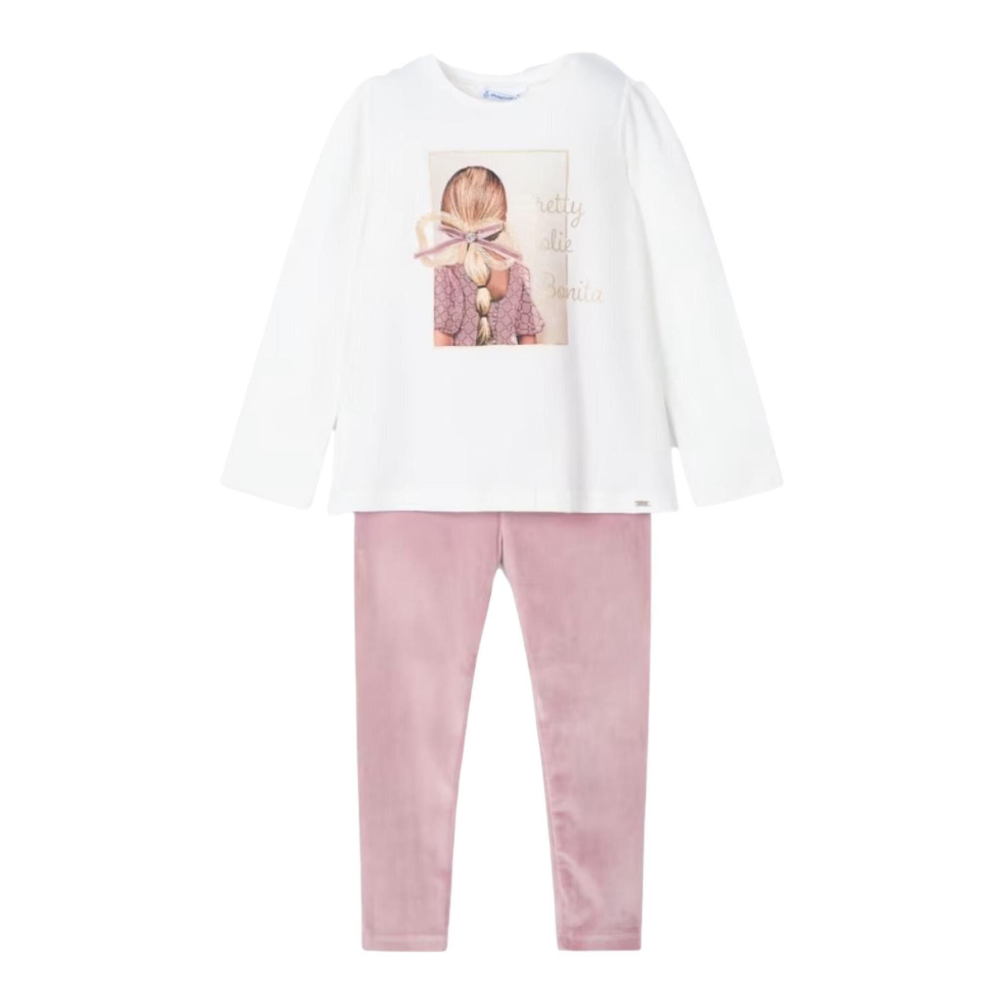 MAYORAL completo 2pz felpa-leggins bicolore Rosa per Bambina 4705 ROSA MAYORAL