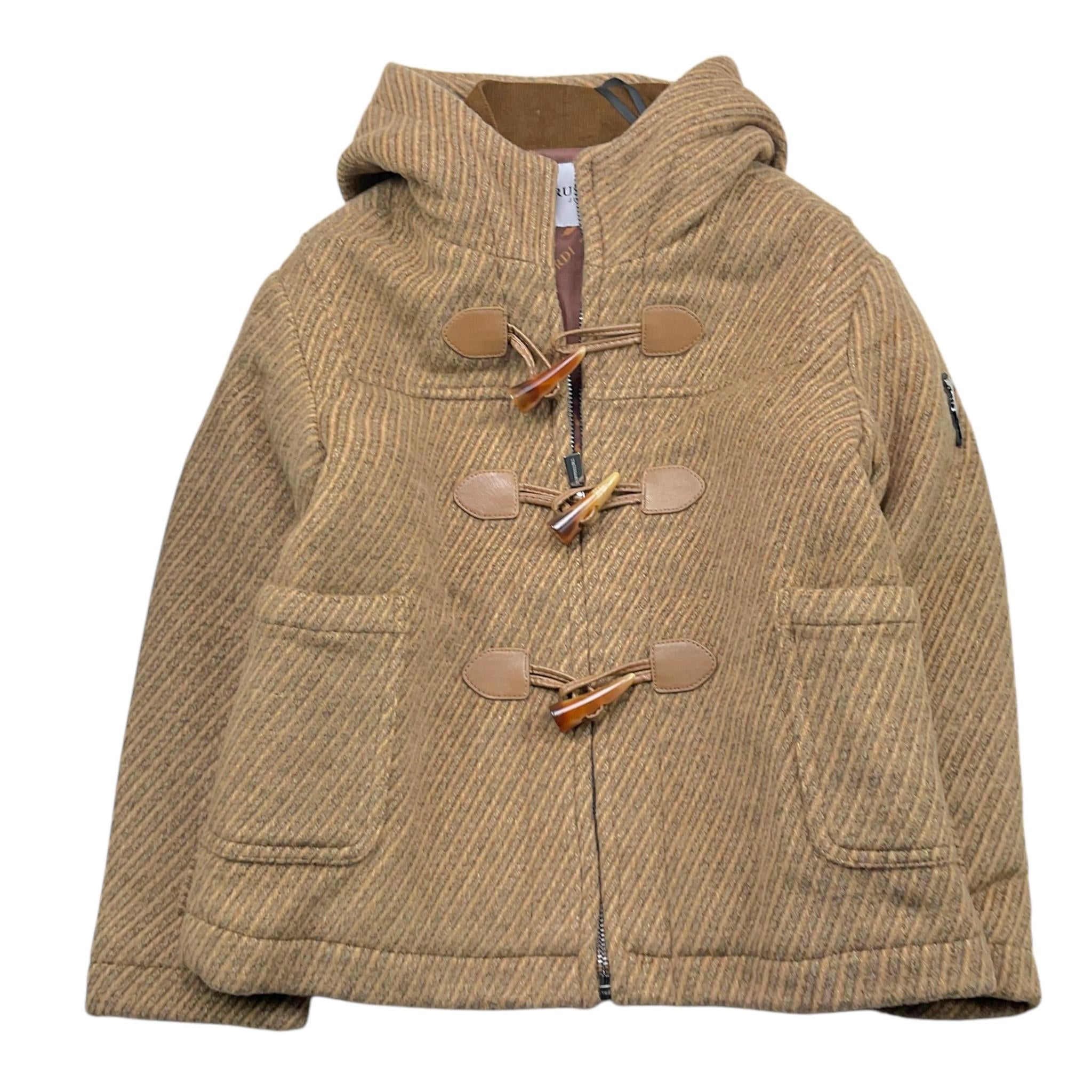 TRUSSARDI giubbino tinta unita con cappuccio  bottoni e zip Beige per Bambino TBA25037GB BEIGE TRUSSARDI
