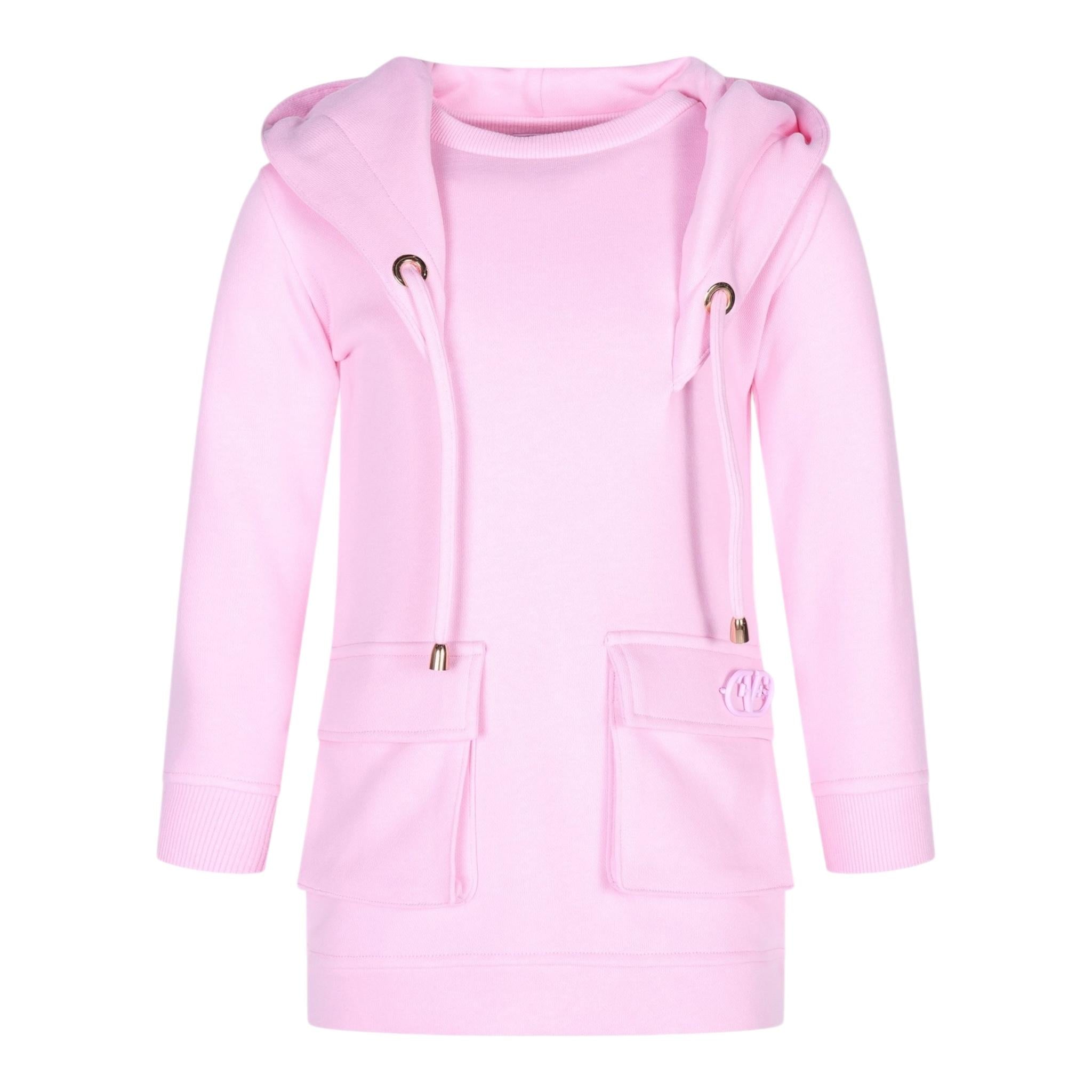 FUN & FUN abito modello felpa tinta unita con cappuccio Rosa per Bambina FBDR0085 ROSA FUN & FUN