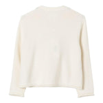 MAISON MARGIELA maglia girocollo tinta unita con ricami Panna per Bambina M60705 PANNA MAISON MARGIELA