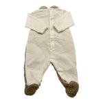 MARLU' tutina bicolore con stampa Bianco/beige per Neonato IB5614XX BIANCO/BEIGE MARLU'