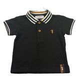 TRUSSARDI polo mezza manica tinta unita cn profili in contrasto Nero per Neonato TIA25082PO NERO TRUSSARDI