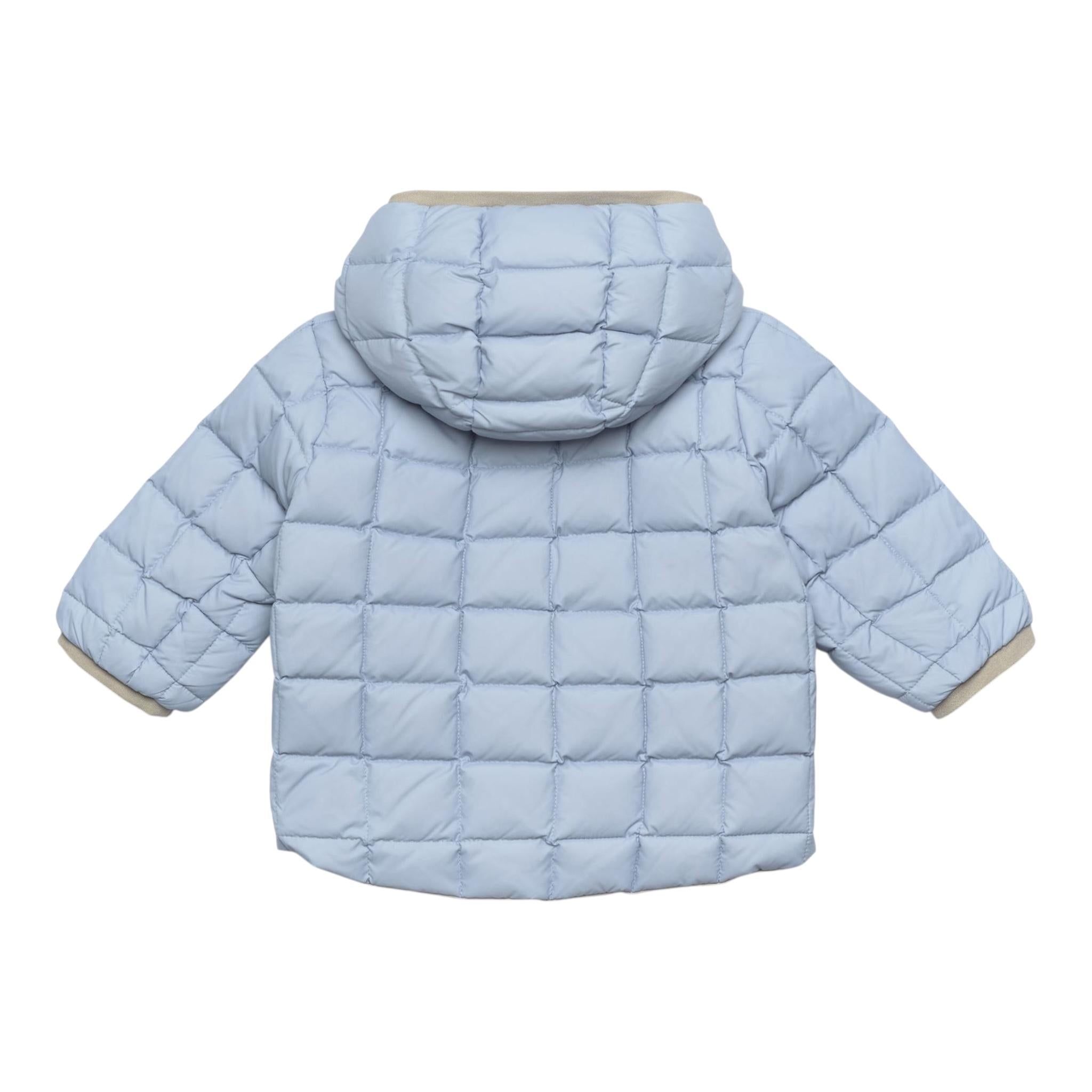 K-WAY giubbino reversibile con zip e cappuccio bicolore Beige/azzurro per Neonato K7132PWOXX BEIGE/AZZURRO K-WAY