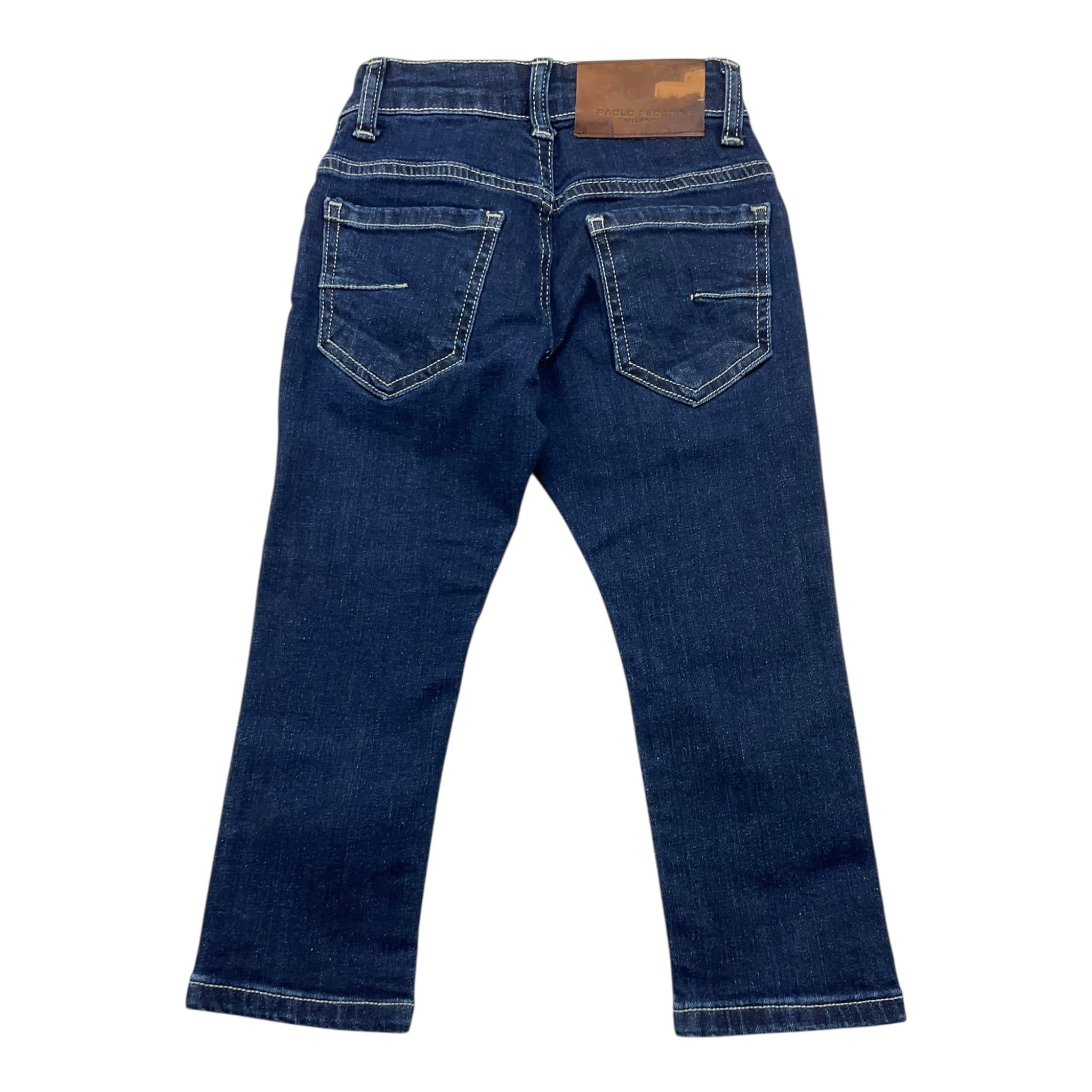 PAOLO PECORA jeans tinta unita con girovita regolabile Blu per Neonato PP3811XX BLU PAOLO PECORA