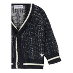 EMPORIO ARMANI cardigan tinta unita con profili in contrasto Blu per Neonato 6DHM62 BLU EMPORIO ARMANI