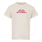 DOU DOU t-shirt girocollo tinta unita cn stampa in contrasto Panna per Bambino DV8P41 PANNA DOU DOU