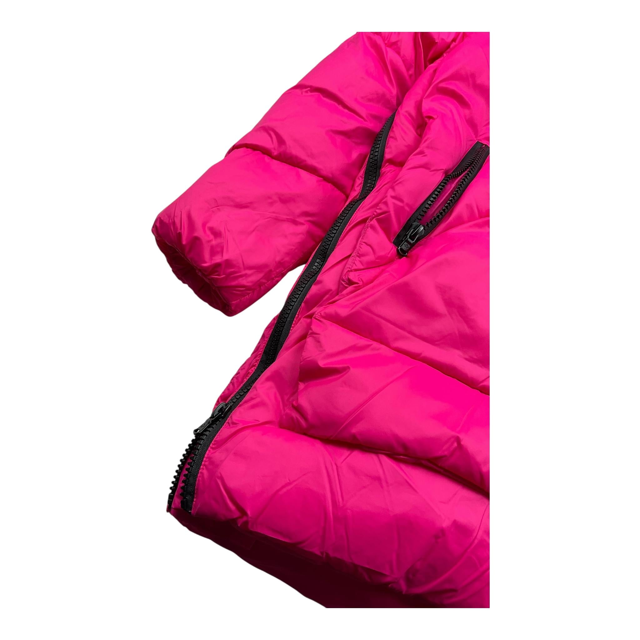 CANADIAN giubbino tinta unita con cappiccio e zip in contrasto Fuxia per Bambina G224410WK FUXIA CANADIAN