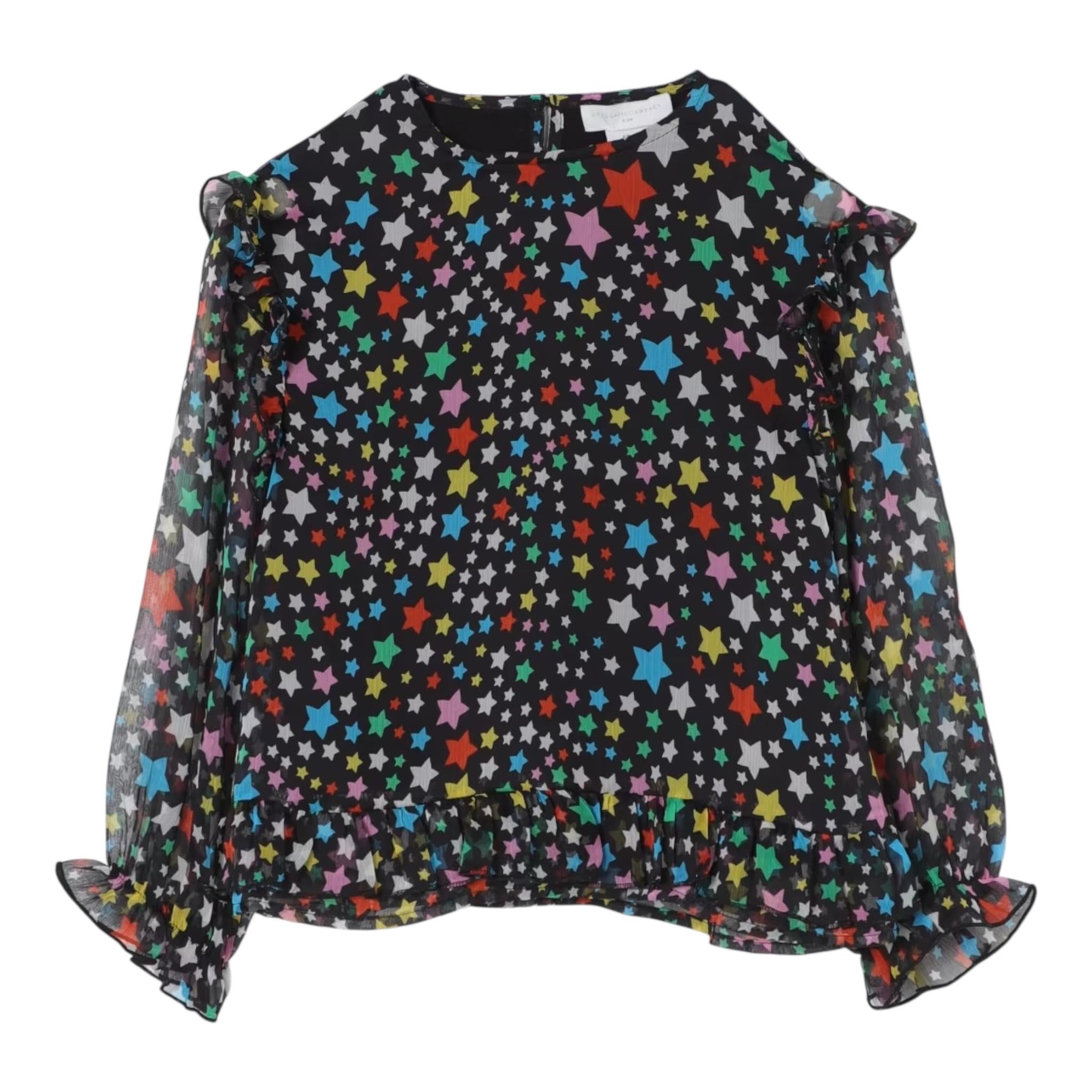 STELLA McCARTNEY camicia manica lunga fantasia stelle Nero per Bambina TV5A40X NERO STELLA McCARTNEY