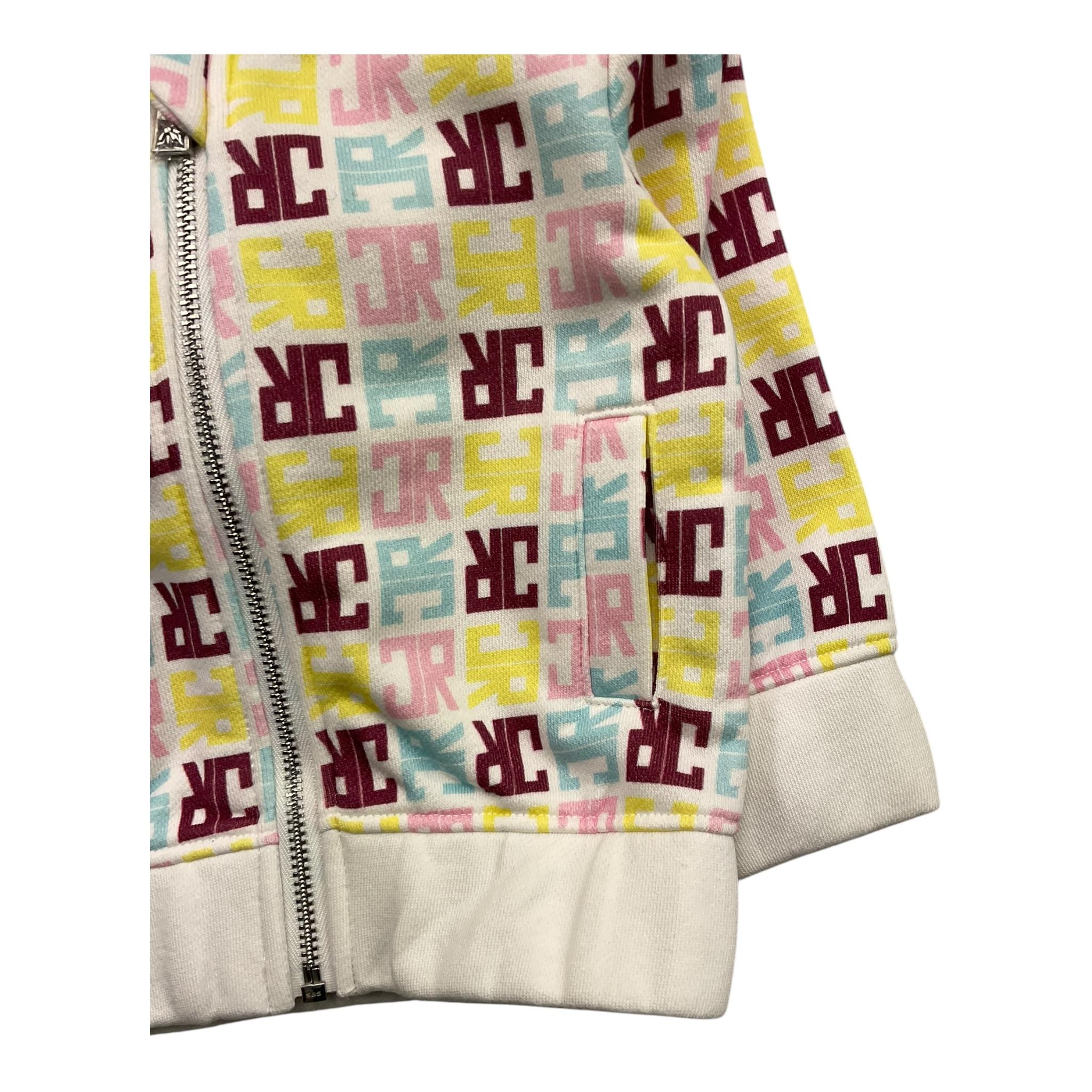 JOHN RICHMOND felpa cn zip e cappuccio fantasia logo Bianco per Neonata RIA25069FE BIANCO JOHN RICHMOND