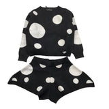 FUN & FUN completo 2pz maglia-short con fantasia a pois Nero per Neonata FBSW00961N NERO FUN & FUN