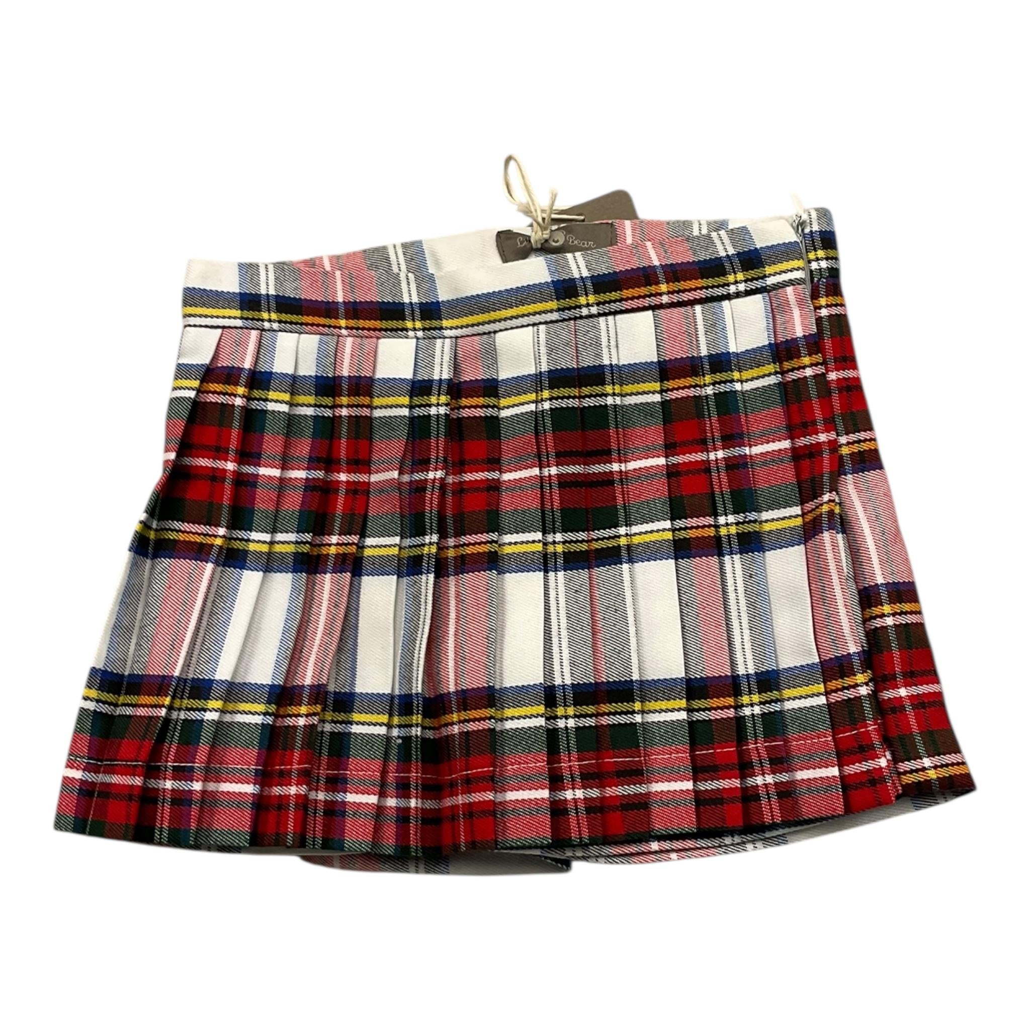 LITTLE BEAR short tinta unita con fantasia scozzese Bianco per Neonata 5259N BIANCO LITTLE BEAR