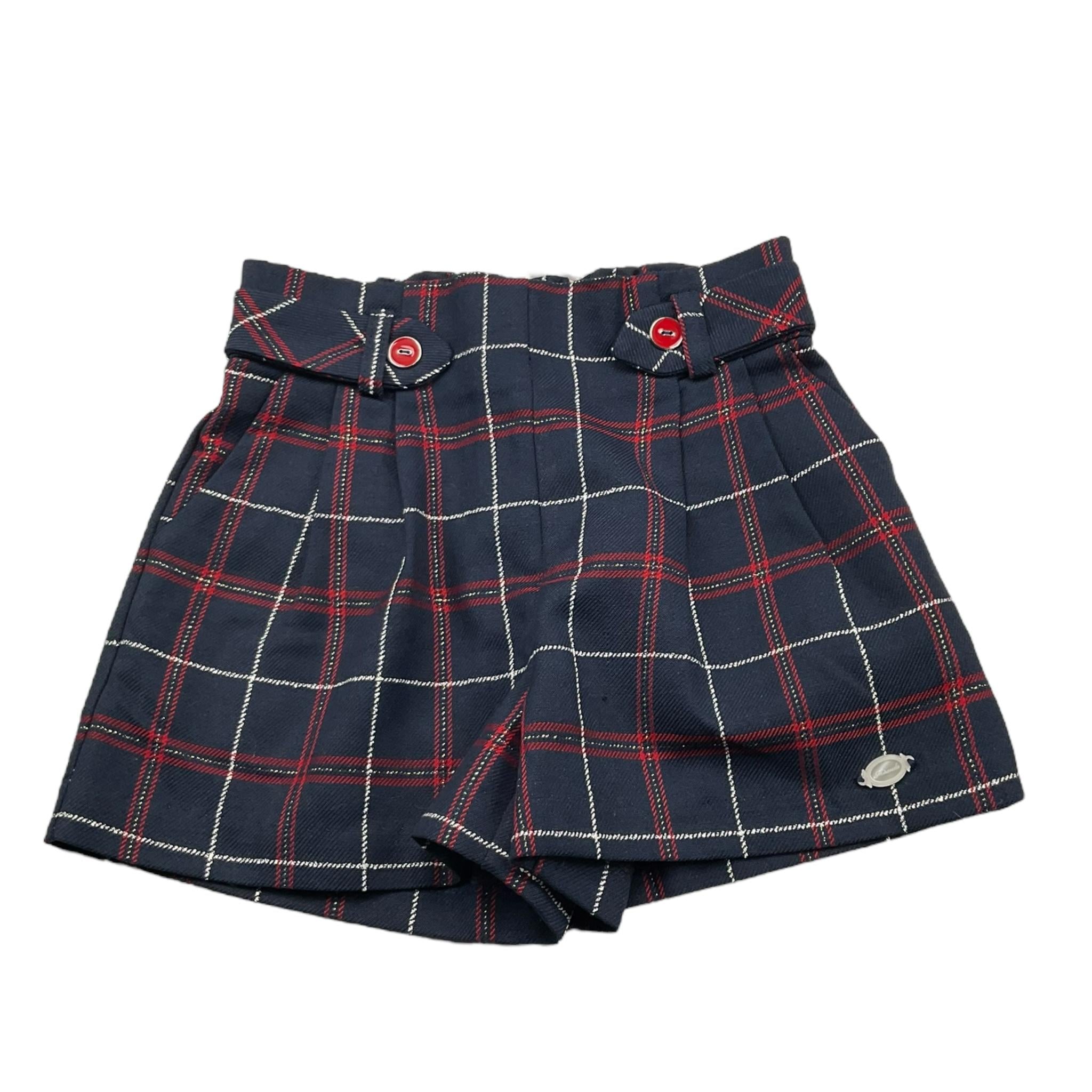 MIRANDA short tinta unita con elastico in vita Blu per Bambina 360229 BLU MIRANDA