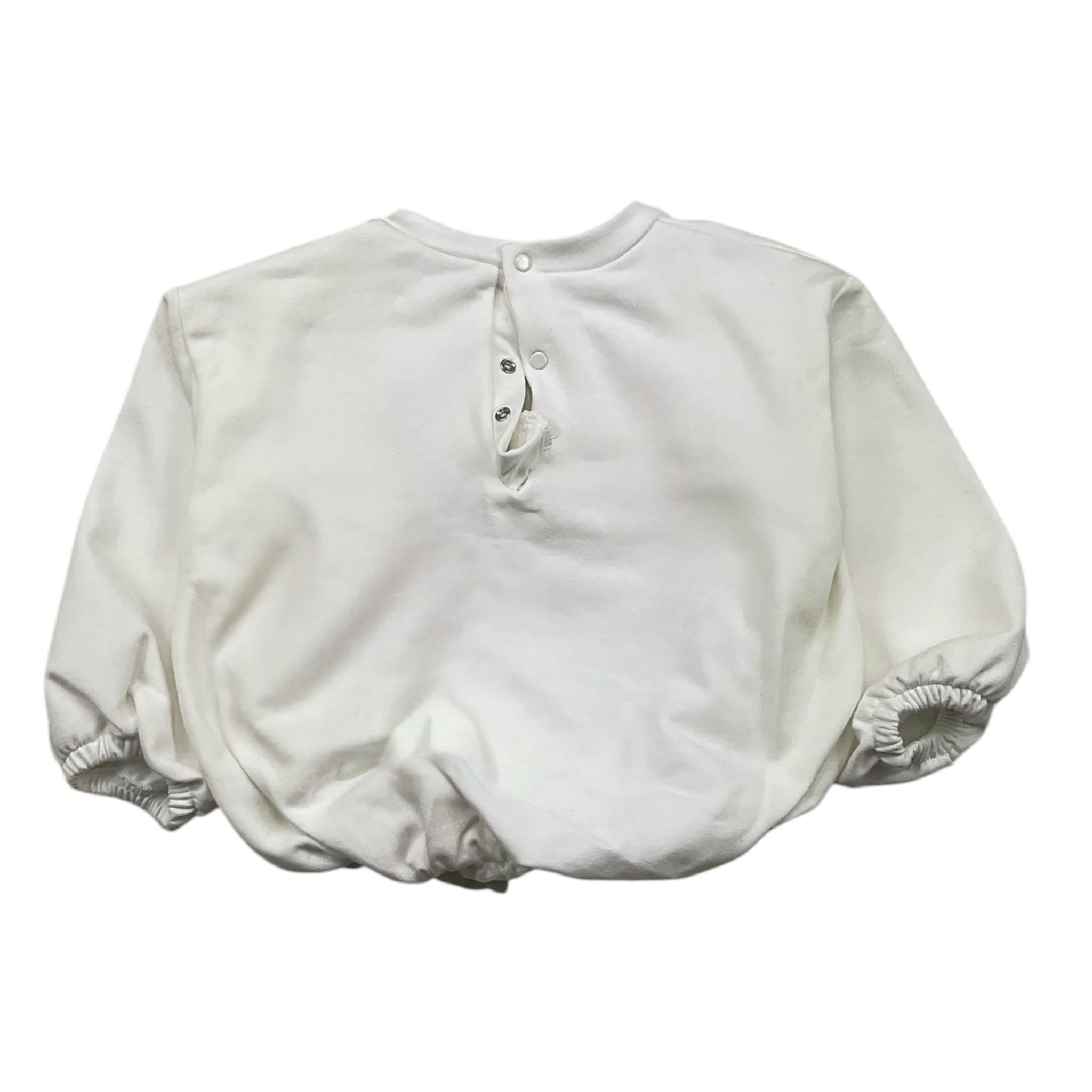 LE BEBE' felpa chiusa tinta unita con cuori Panna per Neonata LBG6113 PANNA LE BEBE'