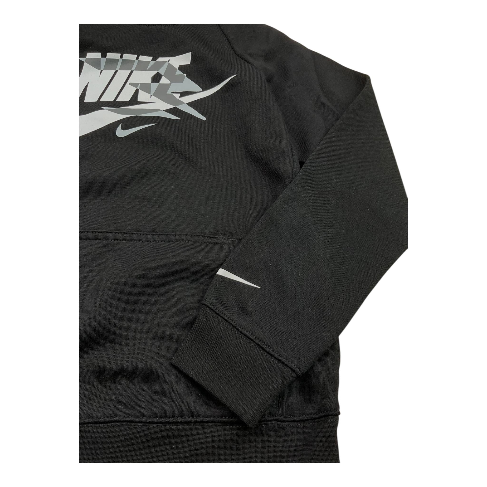 NIKE felpa tinta unita con cappuccio e stampa Nero per Bambino 9Q0870X NERO NIKE