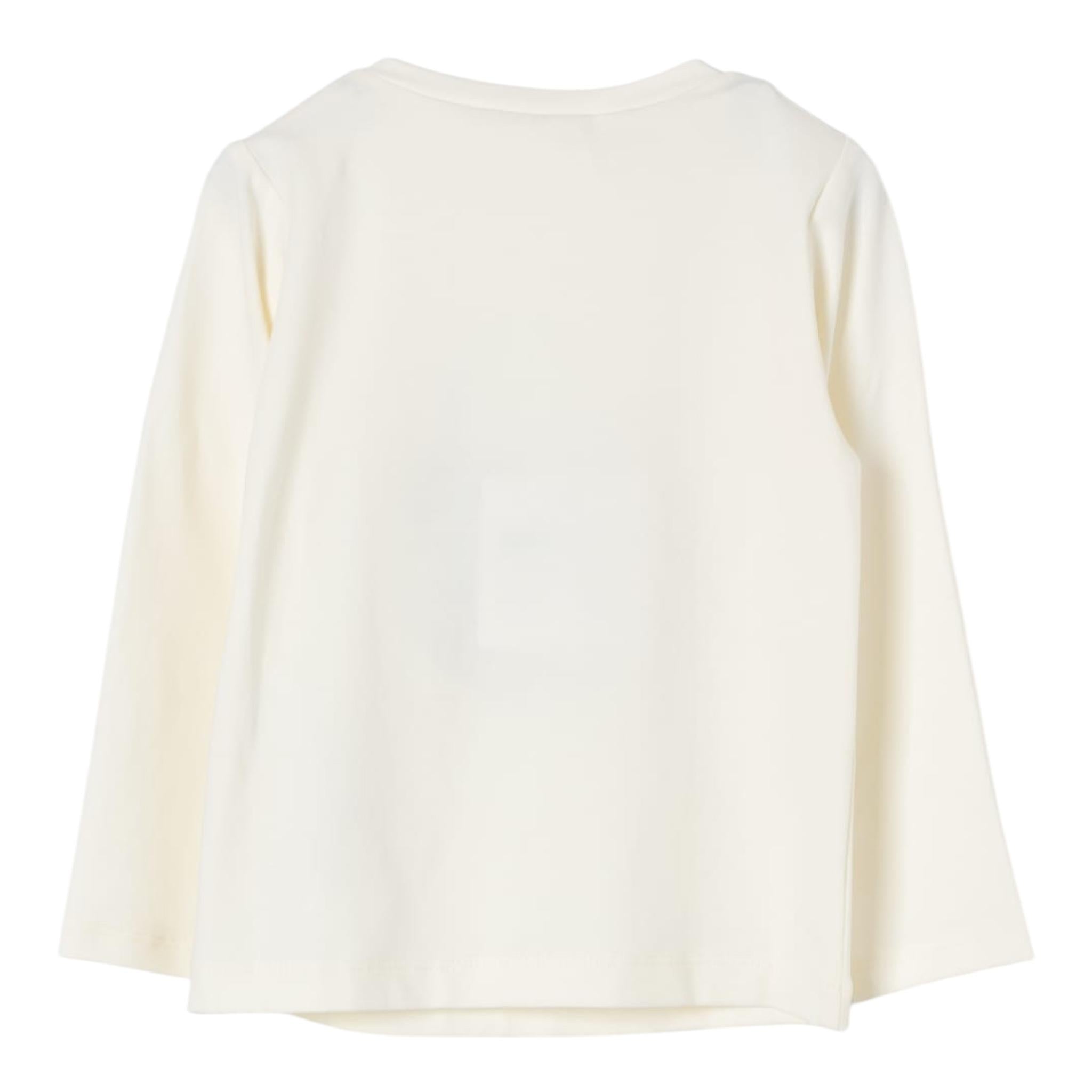 LIU JO shirt girocollo tinta unita con stampa Panna per Bambina KF4030 PANNA LIU JO