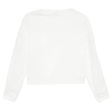 STELLA McCARTNEY felpa chiusa gircollo tinta unita con maniche in con zip e logo Bianco per Bambino TV4C10 BIANCO STELLA McCARTNEY