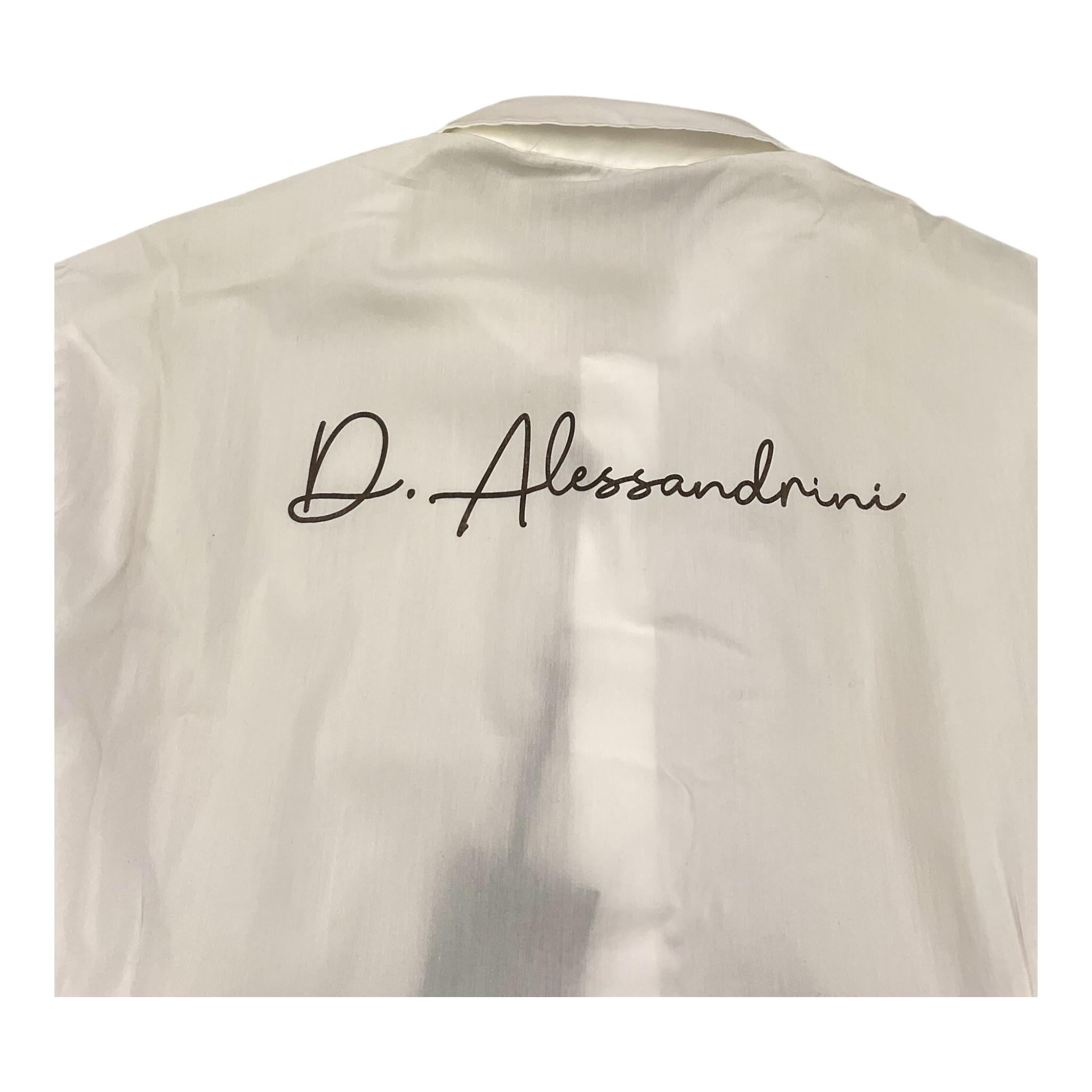 DANIELE ALESSANDRINI camicia manica lunga tinta unita con stampa logo Panna per Bambino 1231C00030 PANNA DANIELE ALESSANDRINI