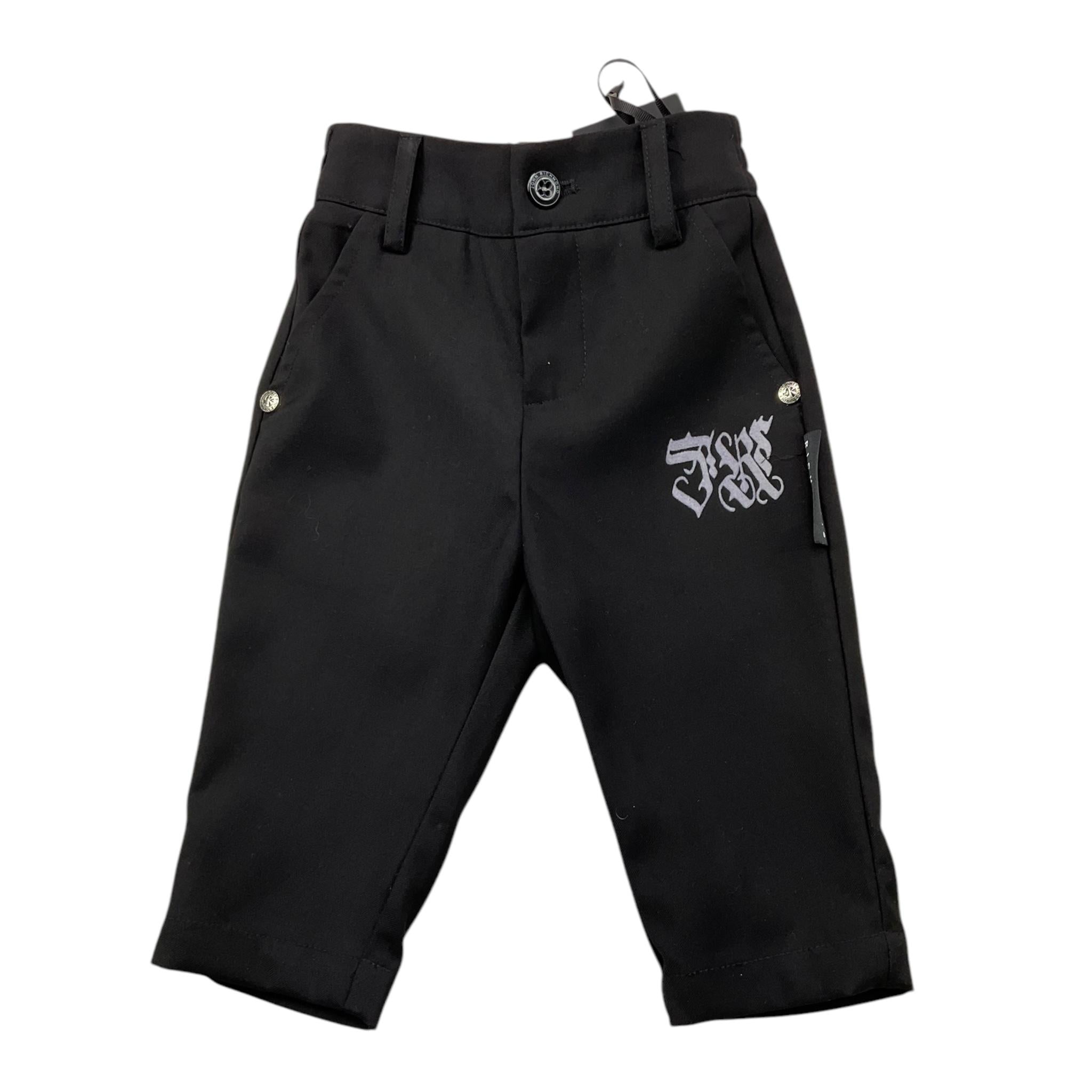 JOHN RICHMOND pantalone tinta unita con stampa Nero per Neonato RIA25108PA NERO JOHN RICHMOND