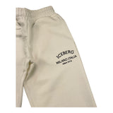 ICEBERG pantalone tuta tinta unita con stampa Bianco per Bambino PFICE5316JX BIANCO ICEBERG