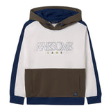 NUKUTAVAKE felpa tricolore con cappuccio e stampa Bianco per Bambino 7445 BIANCO NUKUTAVAKE