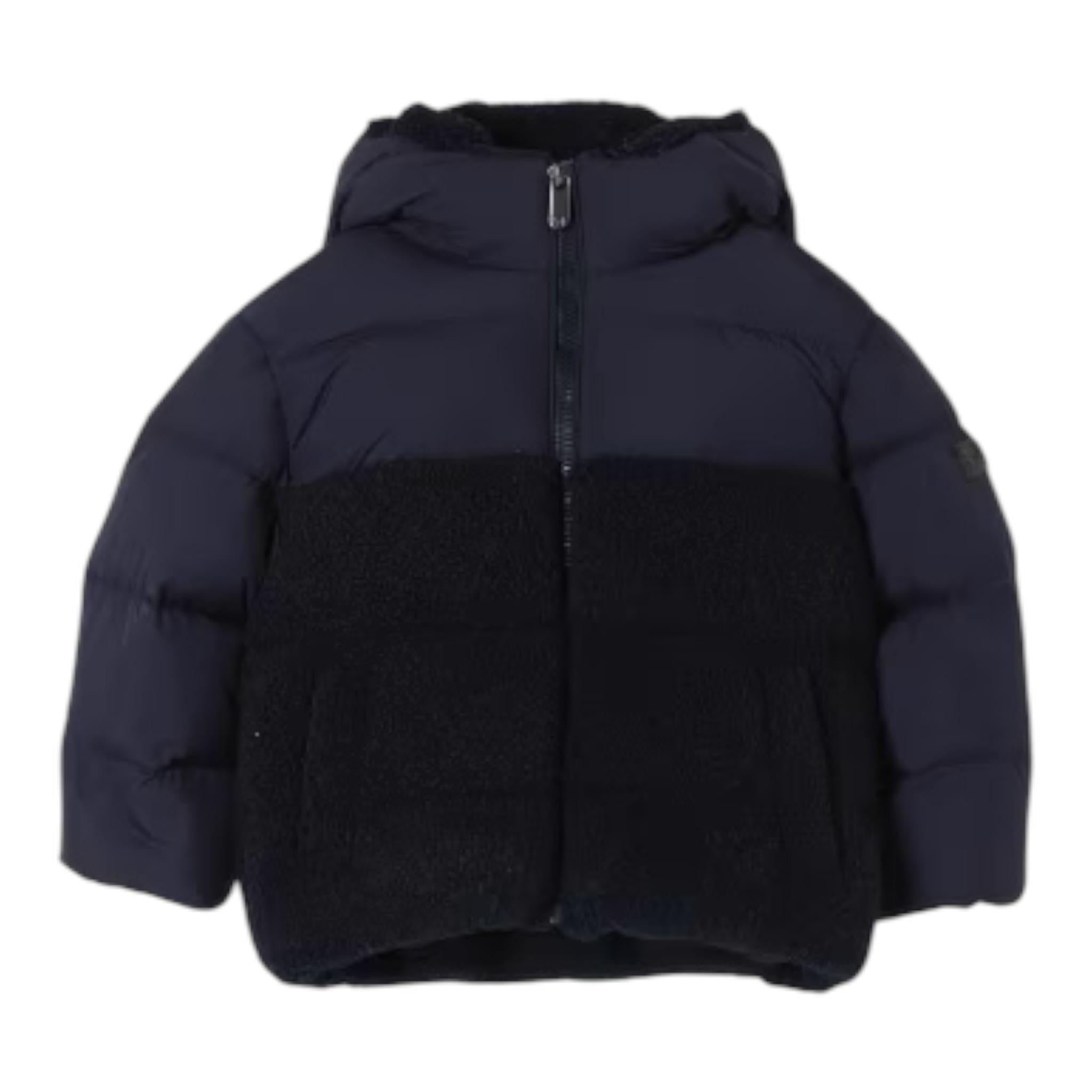 IL GUFO giubbino tinta unita cn cappuccio  Blu per Neonato A24GM414N0106N BLU IL GUFO