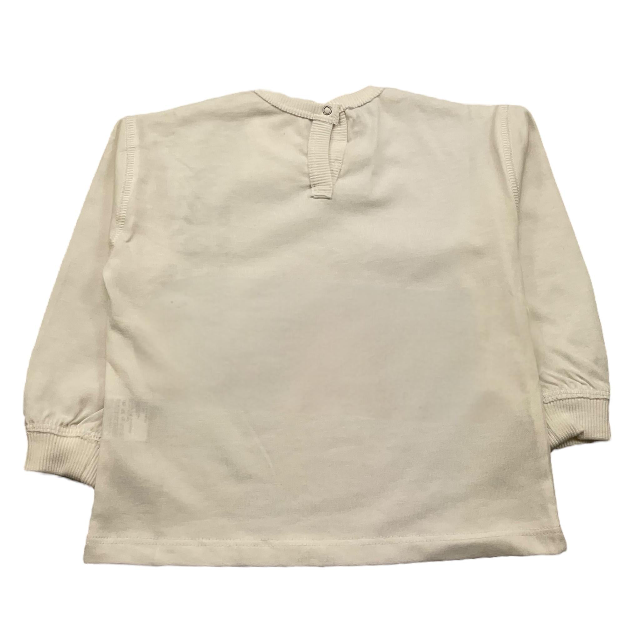 ZHOE & TOBIAH shirt girocollo tinta unita con stampa Panna per Neonato BSS7N PANNA ZHOE & TOBIAH