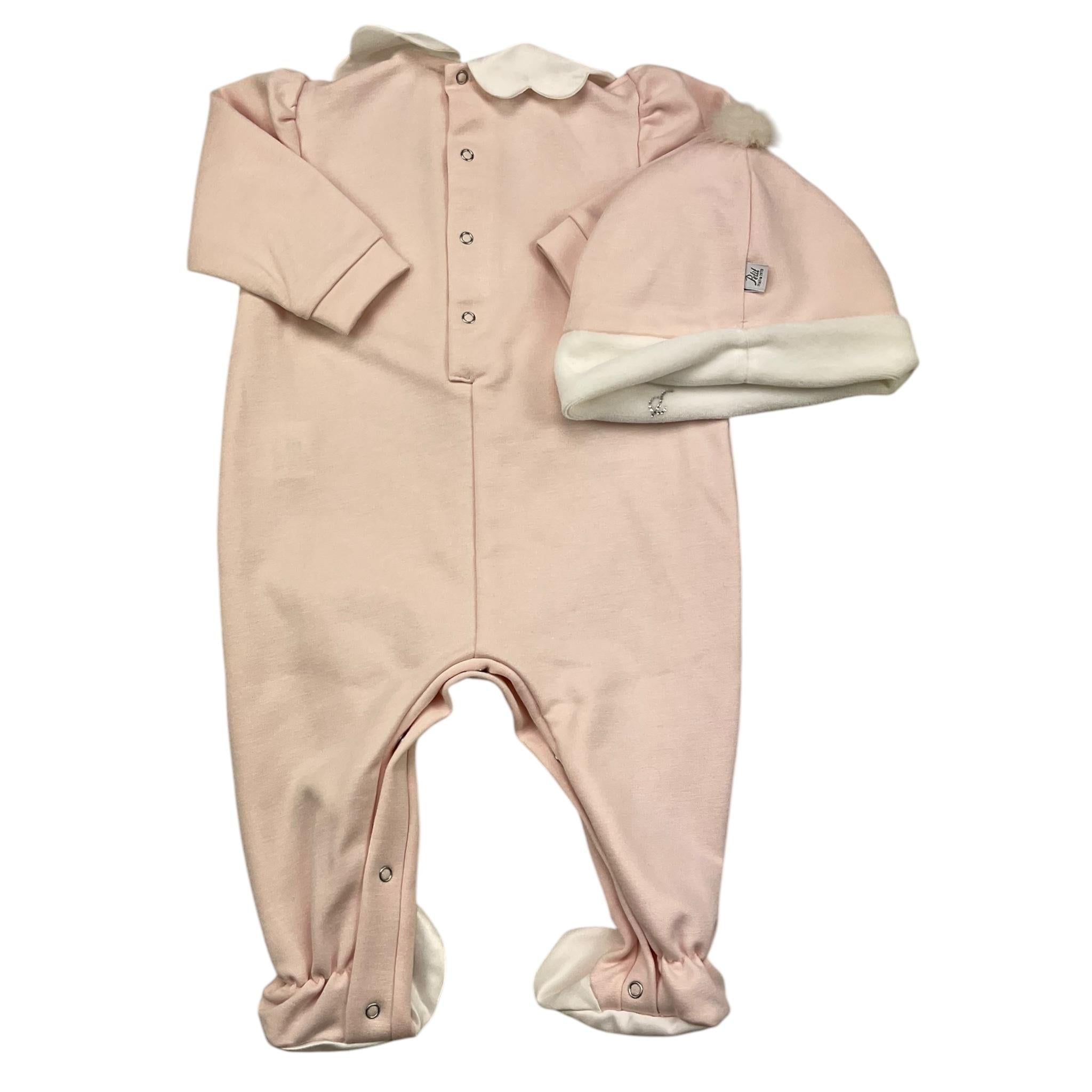 PETIT set tutina tinta unita manica lunga con cappello Rosa per Neonata S7116306 ROSA PETIT